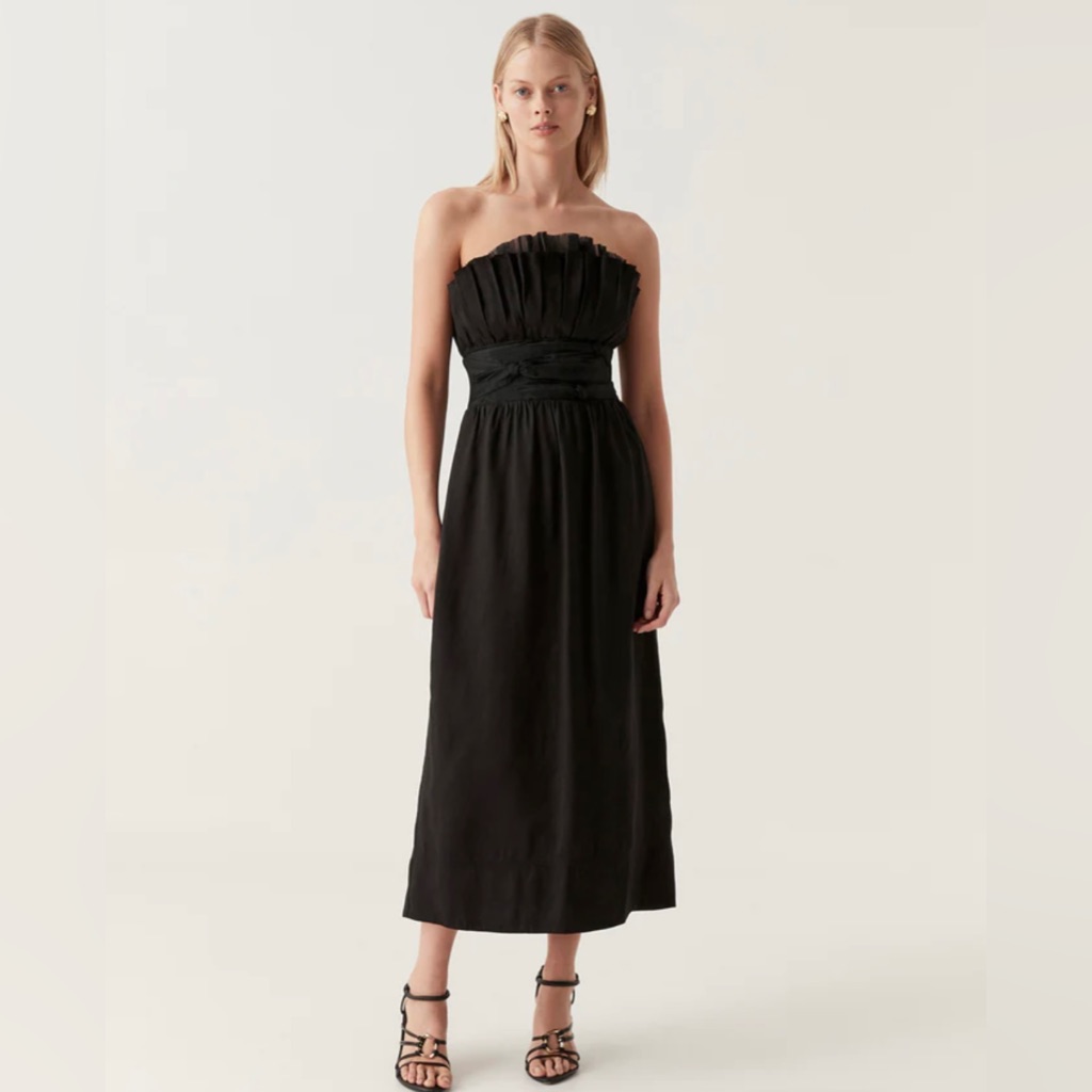 Aje Whisper Knot Waist Midi Dress